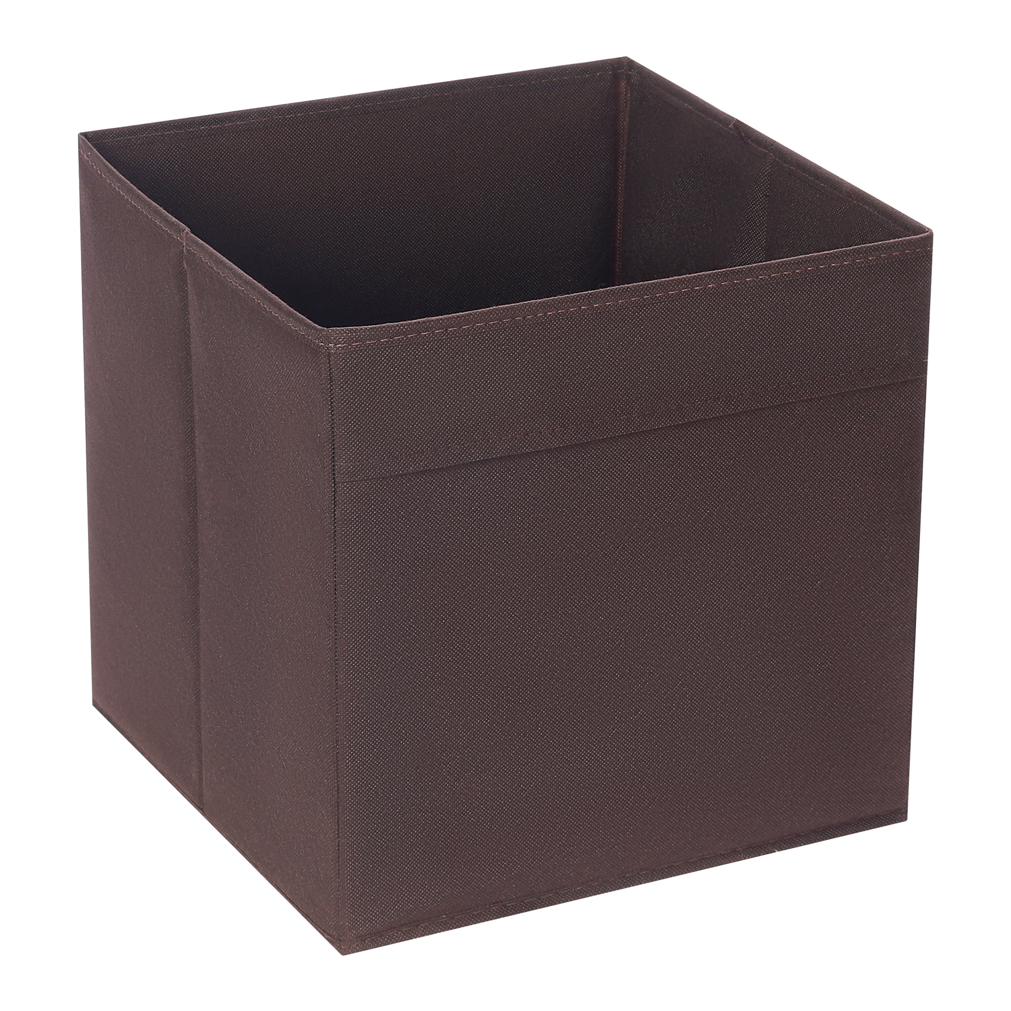 Unique Bargains Fabric Storage Cube Storage Bin Storage Basket Coffee 12*12*12in