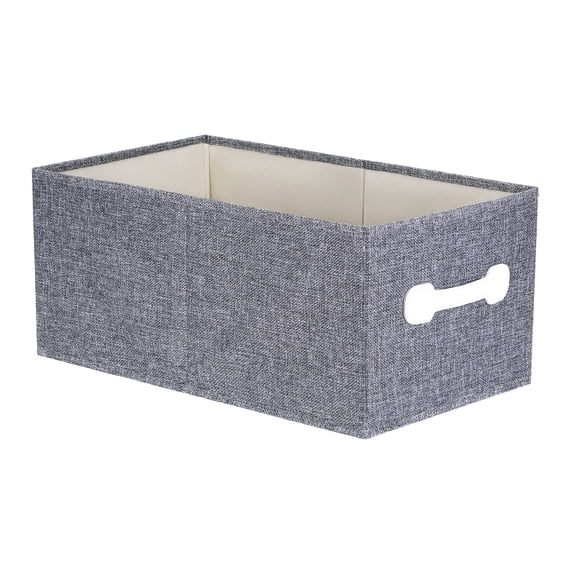 Unique Bargains Fabric Storage Cube Storage Bin Storage Basket Dark Grey 18.5*11*8.3in