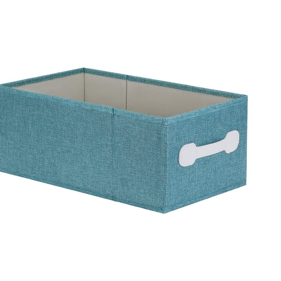 Unique Bargains Fabric Storage Cube Storage Bin Storage Basket Green 16.2*9.5*6.7in
