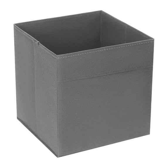 Unique Bargains Fabric Storage Cube Storage Bin Storage Basket Grey 11*10.5*10.5in