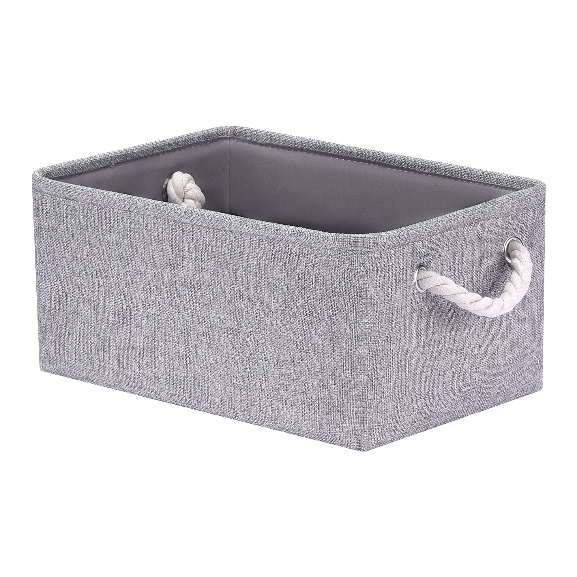 Unique Bargains Fabric Storage Cube Storage Bin Storage Basket Grey 14*