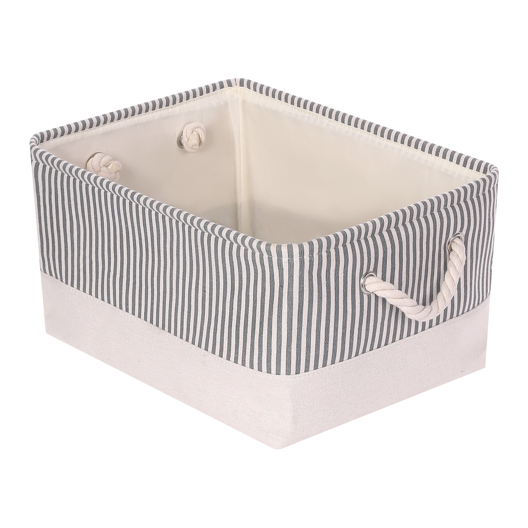 Unique Bargains Fabric Storage Cube Storage Bin Storage Basket Grey 16*12*8in