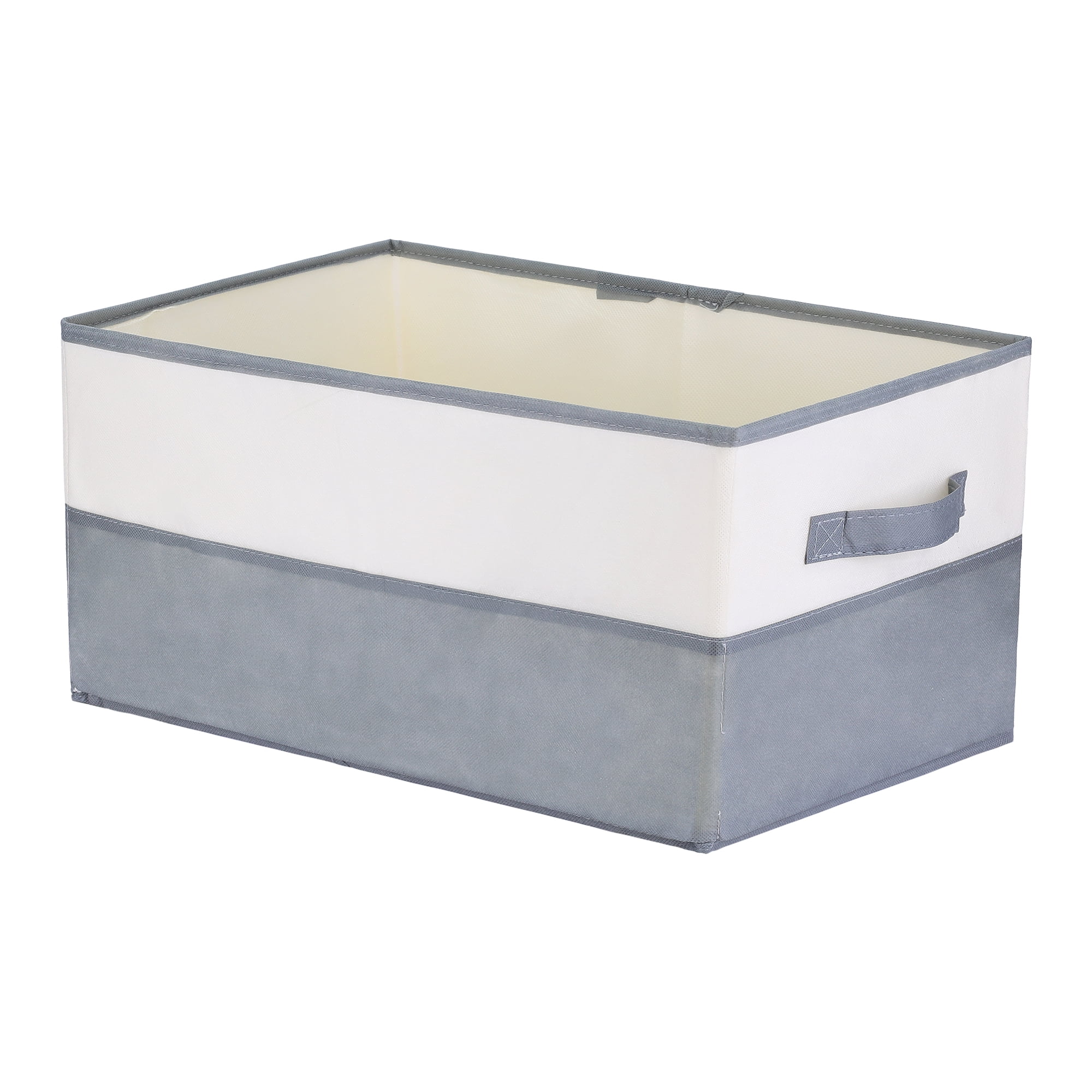 Unique Bargains Fabric Storage Cube Storage Bin Storage Basket Grey 17.8*12*9in
