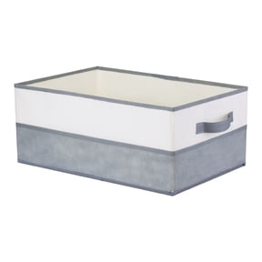 Unique Bargains Fabric Storage Cube Storage Bin Storage Basket Grey 19.7*12*8in