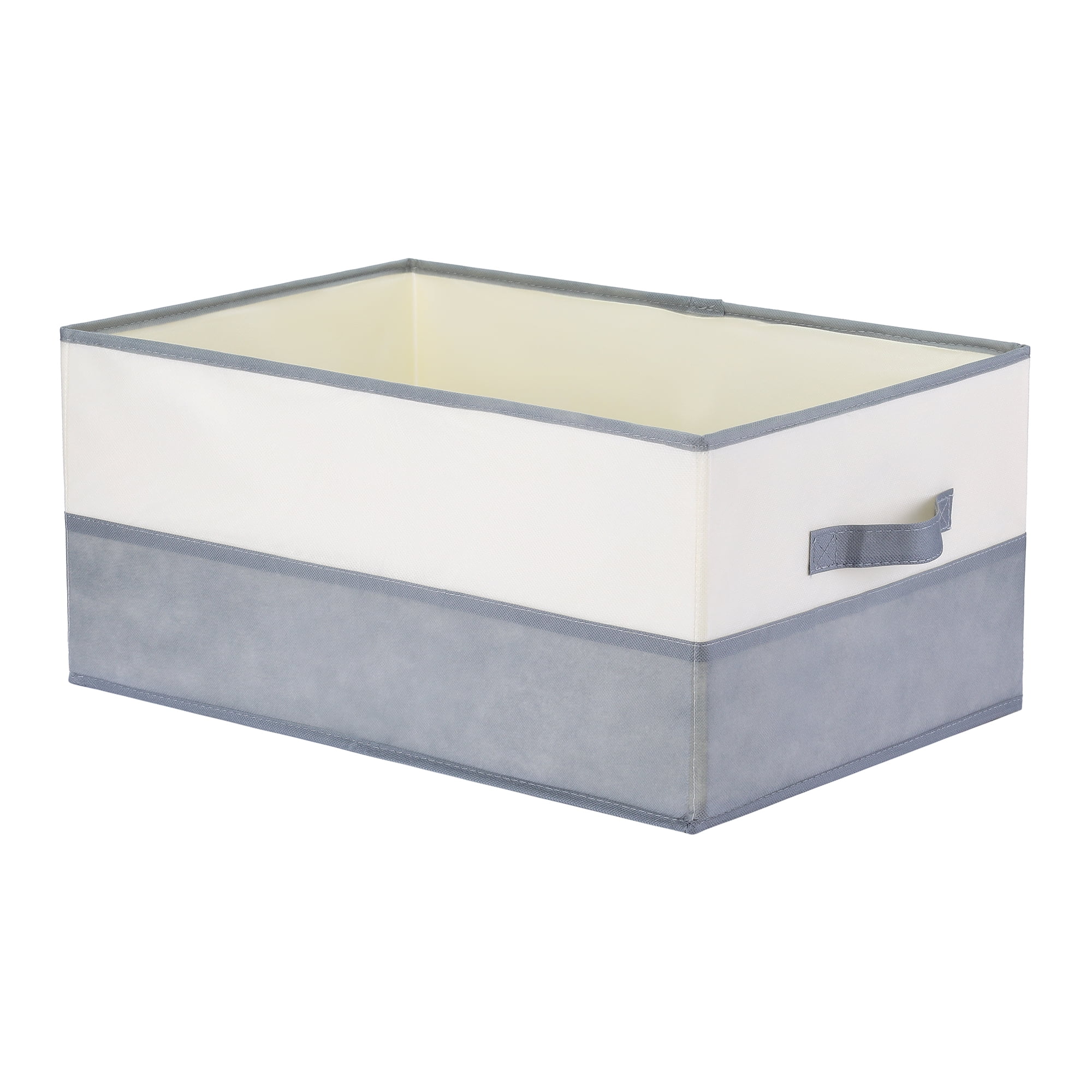 Unique Bargains Fabric Storage Cube Storage Bin Storage Basket Grey 19.7*13.8*9in