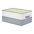 Unique Bargains Fabric Storage Cube Storage Bin Storage Basket Grey 19.