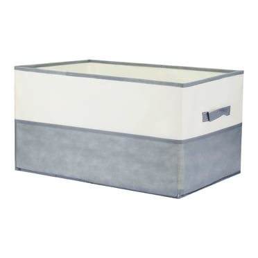 Unique Bargains Fabric Storage Cube Storage Bin Storage Basket Grey 21.7*13.8*12in