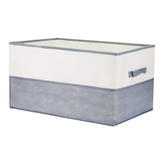 Unique Bargains Fabric Storage Cube Storage Bin Storage Basket Grey 21.7*13.8*12in