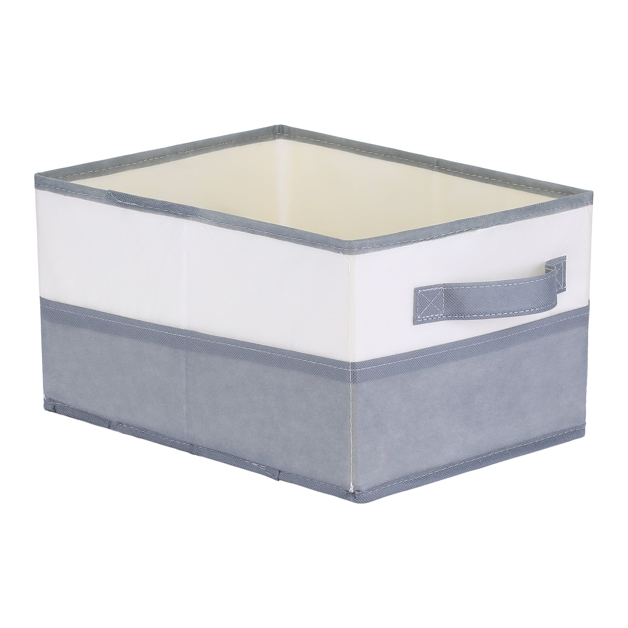 Unique Bargains Fabric Storage Cube Storage Bin Storage Basket Grey 5.7*9.5*6.7in