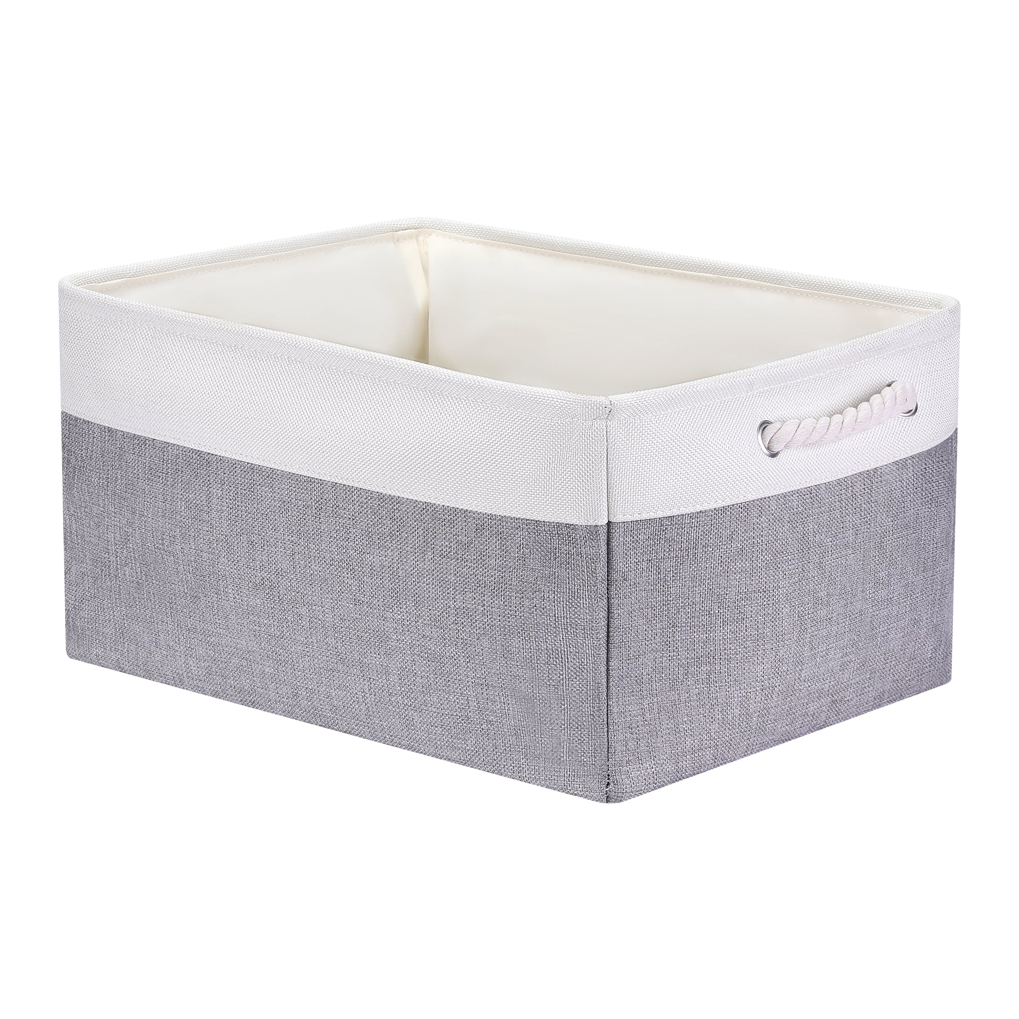 Unique Bargains Fabric Storage Cube Storage Bin Storage Basket Grey