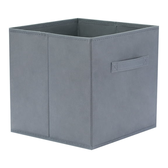 Unique Bargains Fabric Storage Cube Storage Bin Storage Basket Grey