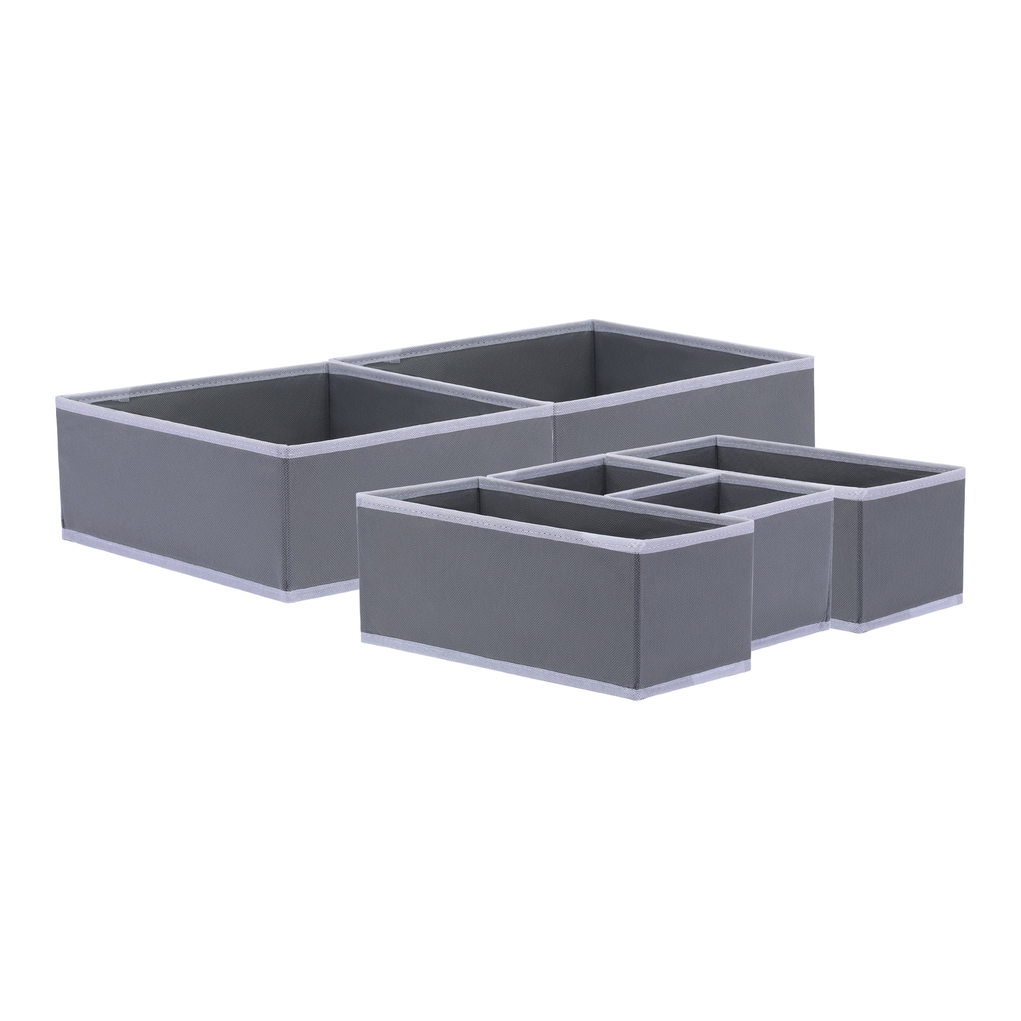 Unique Bargains Fabric Storage Cube Storage Bin Storage Basket Grey