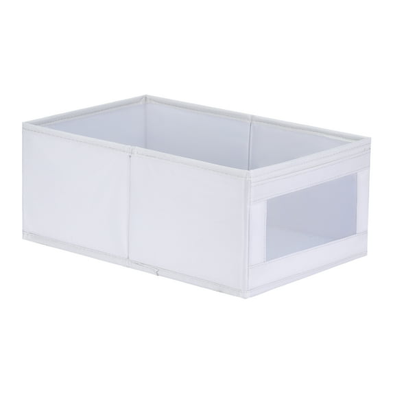 Unique Bargains Fabric Storage Cube Storage Bin Storage Basket Light Grey 16.2*9.5*6.7in