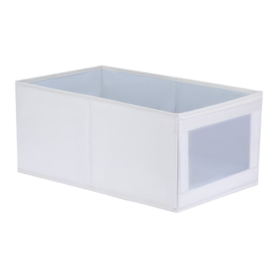 Unique Bargains Fabric Storage Cube Storage Bin Storage Basket Light Grey 19*11*8.3in