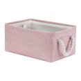thumbnail image 1 of Unique Bargains Fabric Storage Cube Storage Bin Storage Basket Pink 12*8*6in, 1 of 7