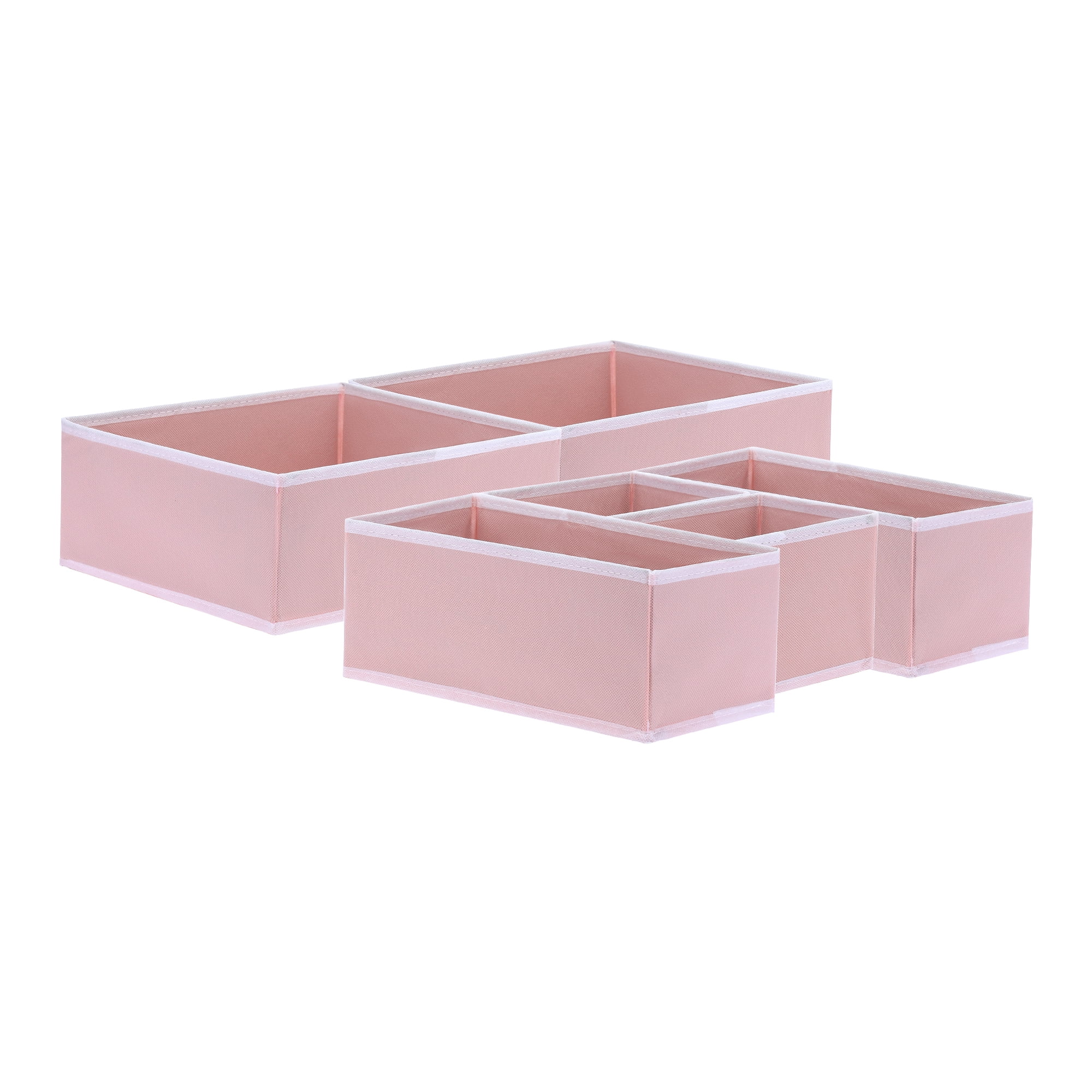 Unique Bargains Fabric Storage Cube Storage Bin Storage Basket Pink