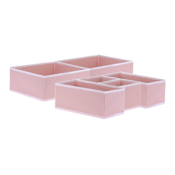 Unique Bargains Fabric Storage Cube Storage Bin Storage Basket Pink