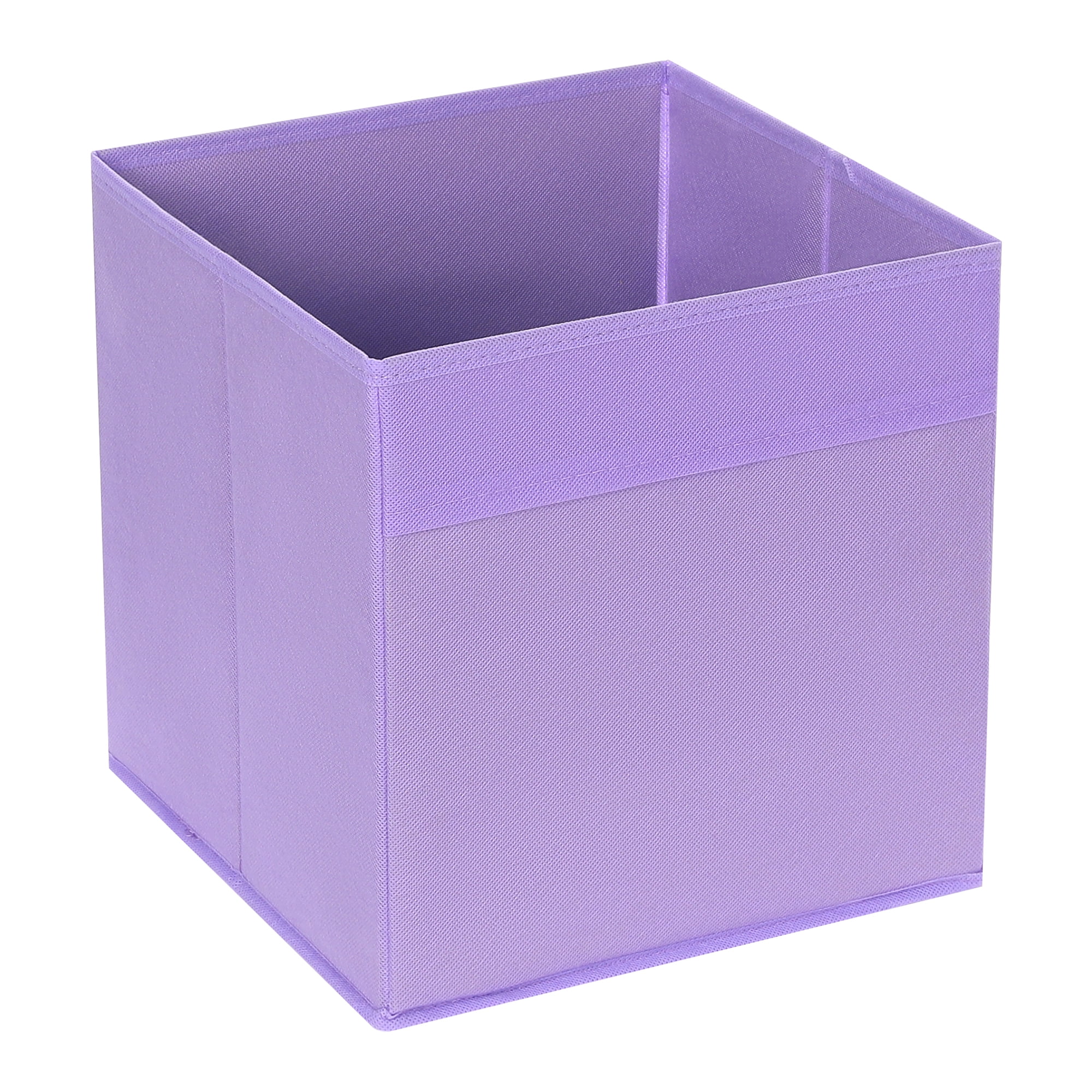 Unique Bargains Fabric Storage Cube Storage Bin Storage Basket Purple 11*10.5*10.5in