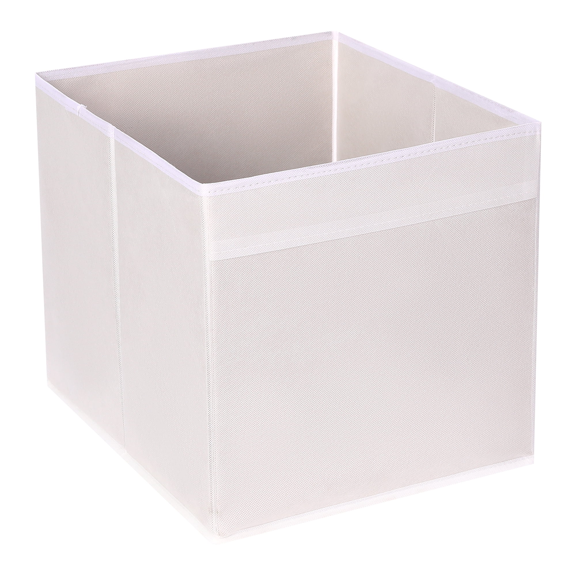 Unique Bargains Fabric Storage Cube Storage Bin Storage Basket White 15*13*13in