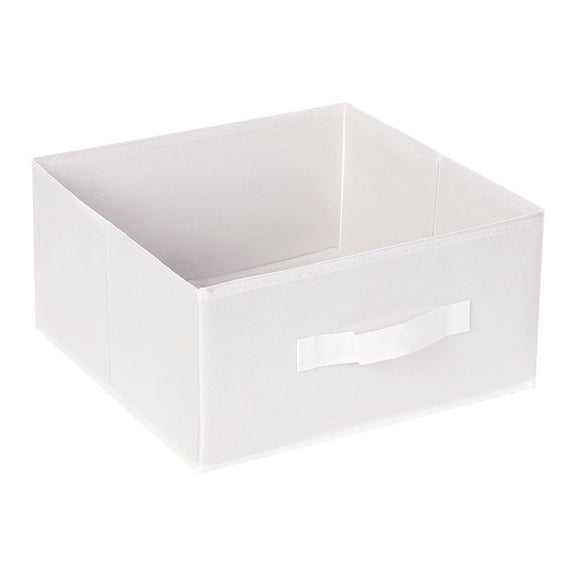 Unique Bargains Fabric Storage Cube Storage Bin White 11.8*11.8*5.9in