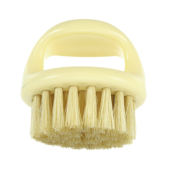 Unique Bargains Face Beard Brush Bristles Brush Men's Pocket Beard Brush with Handle Beige