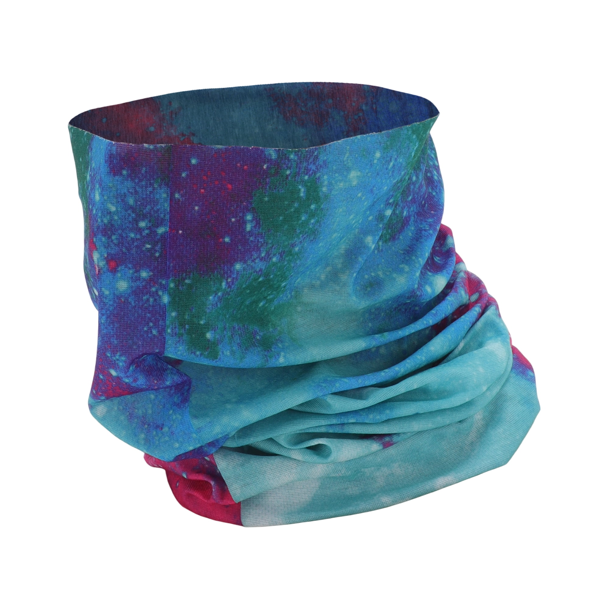 Unique Bargains Face Scarf Mask Blue Pink 1 Pc