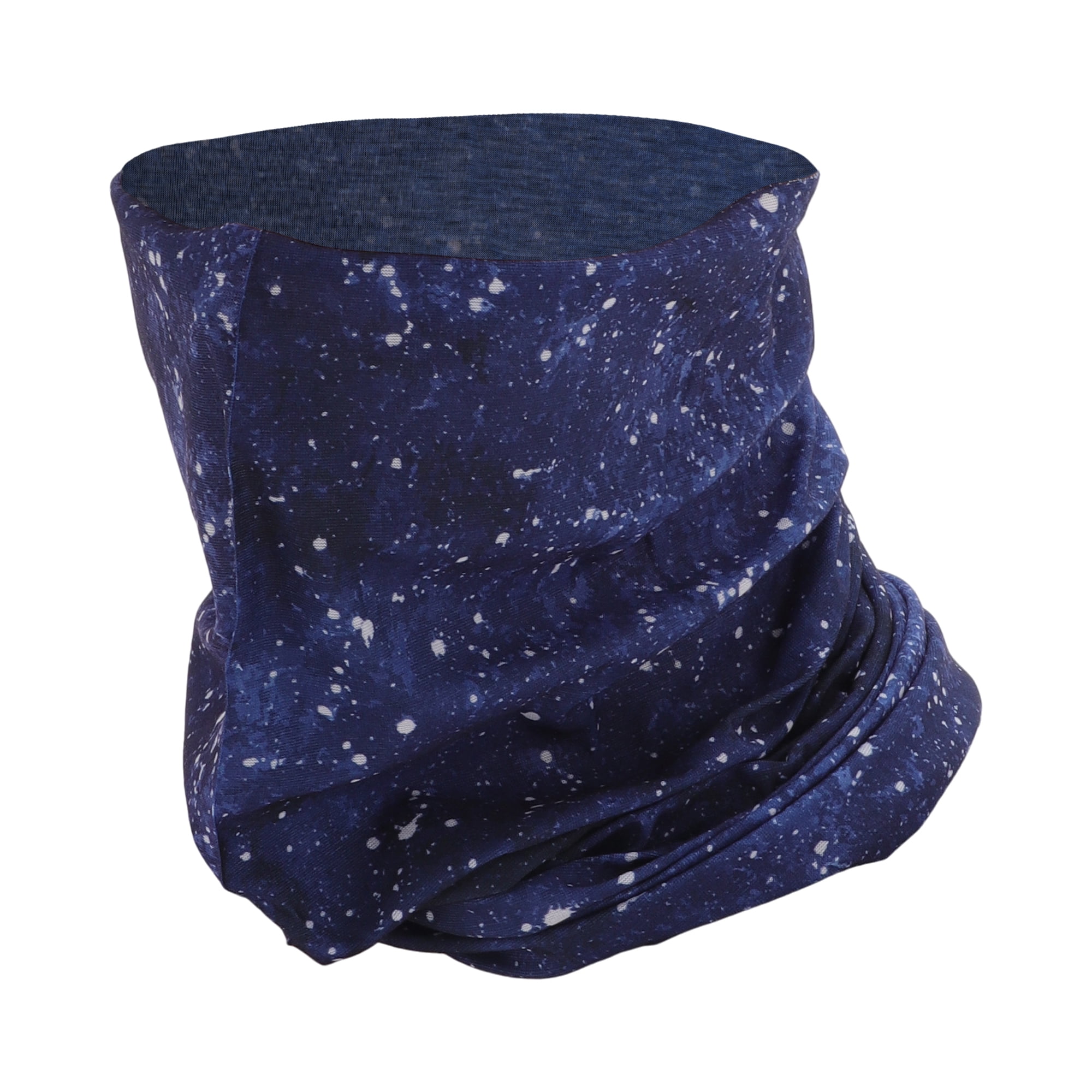 Unique Bargains Face Scarf Mask Deep Blue White 1 Pc