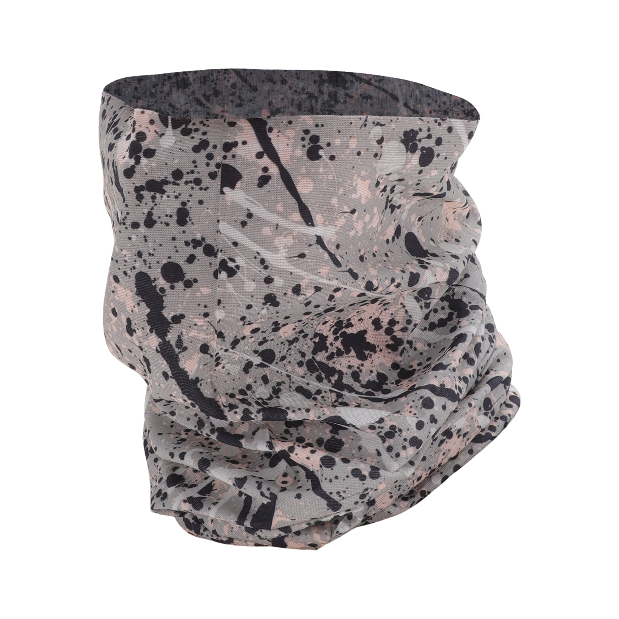Unique Bargains Face Scarf Mask Gray Black 1 Pc