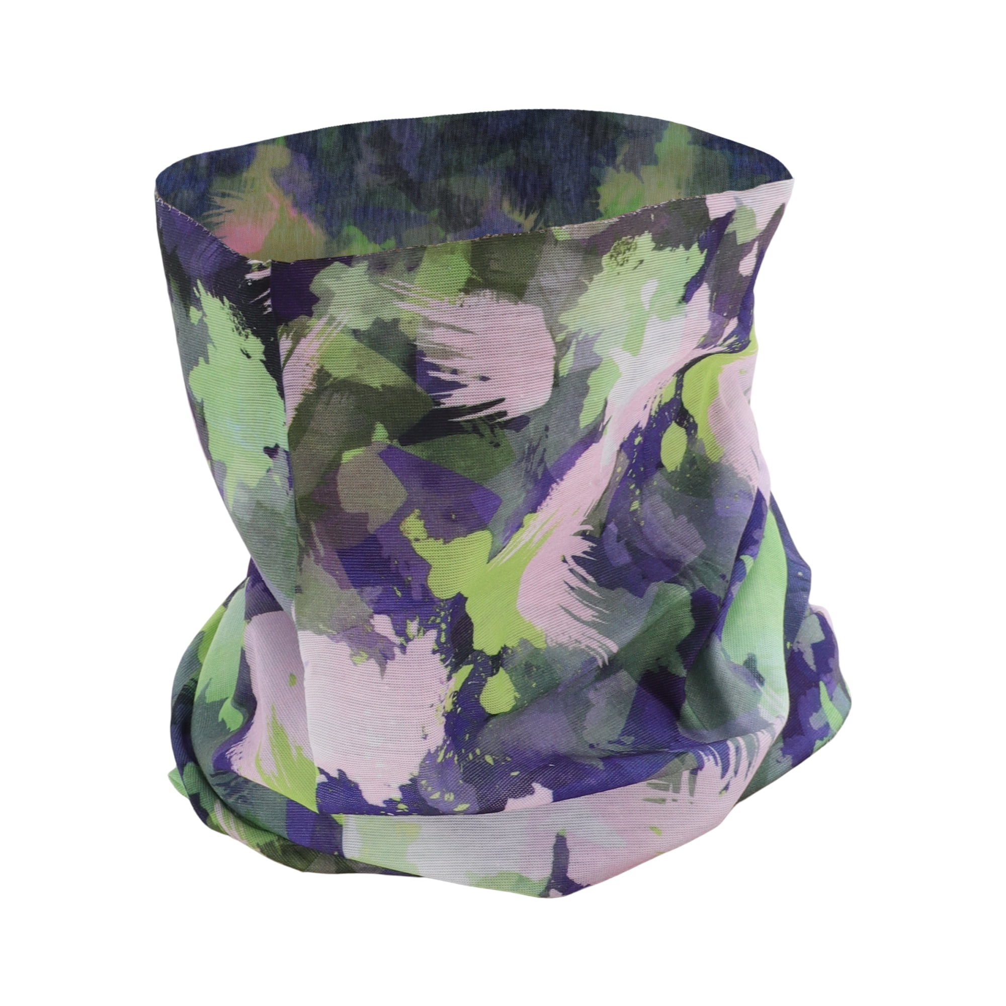 Unique Bargains Face Scarf Mask Purple White 1 Pc