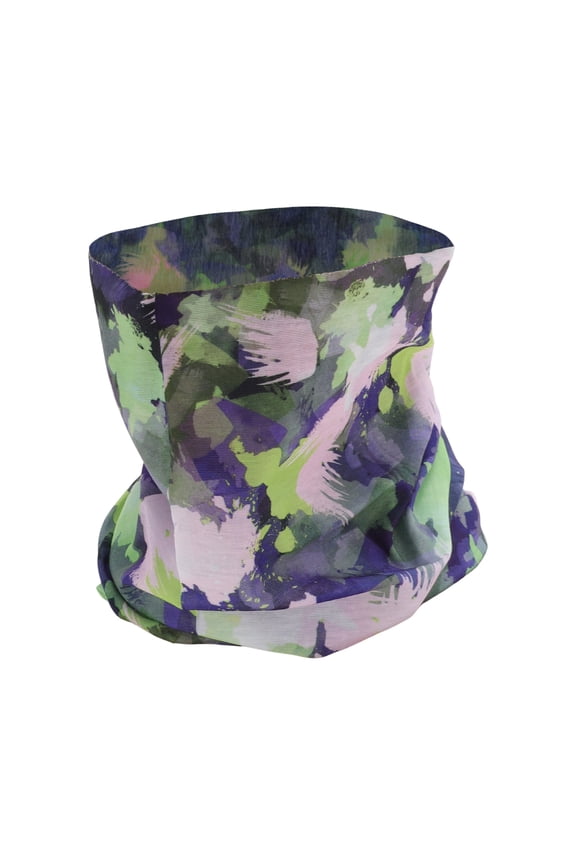 Face Scarf Mask Purple White 1 Pc