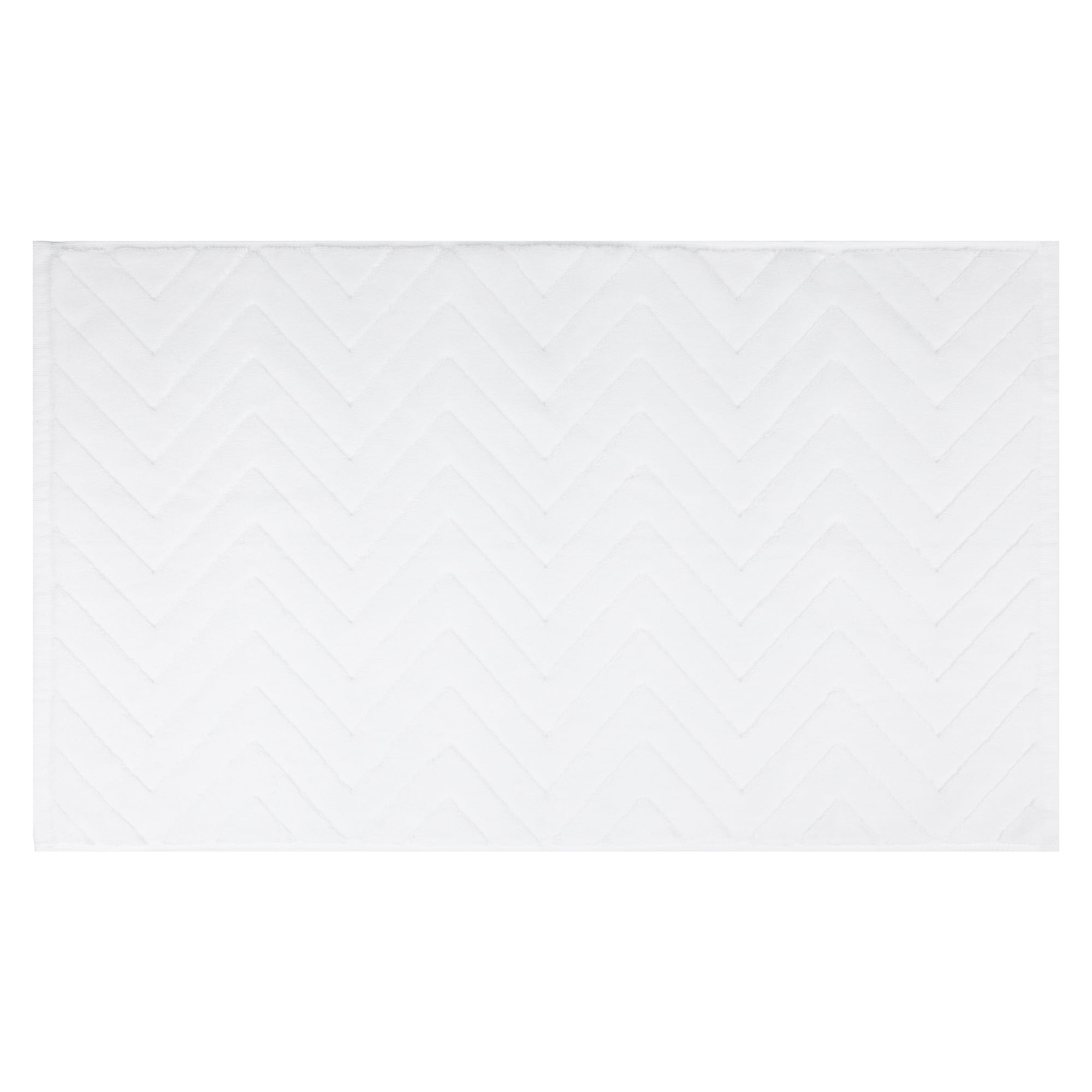Unique Bargains Fade Resistant Cotton Bath Rugs Shower Mat Bathroom Non Slip White