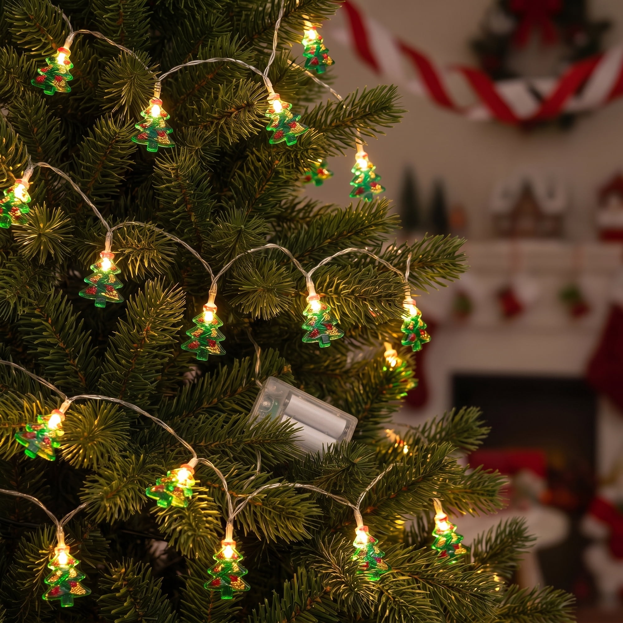 Unique Bargains Fairy Light for Decor 9.8 ft Christmas Tree Battery Operated Twinkle Light