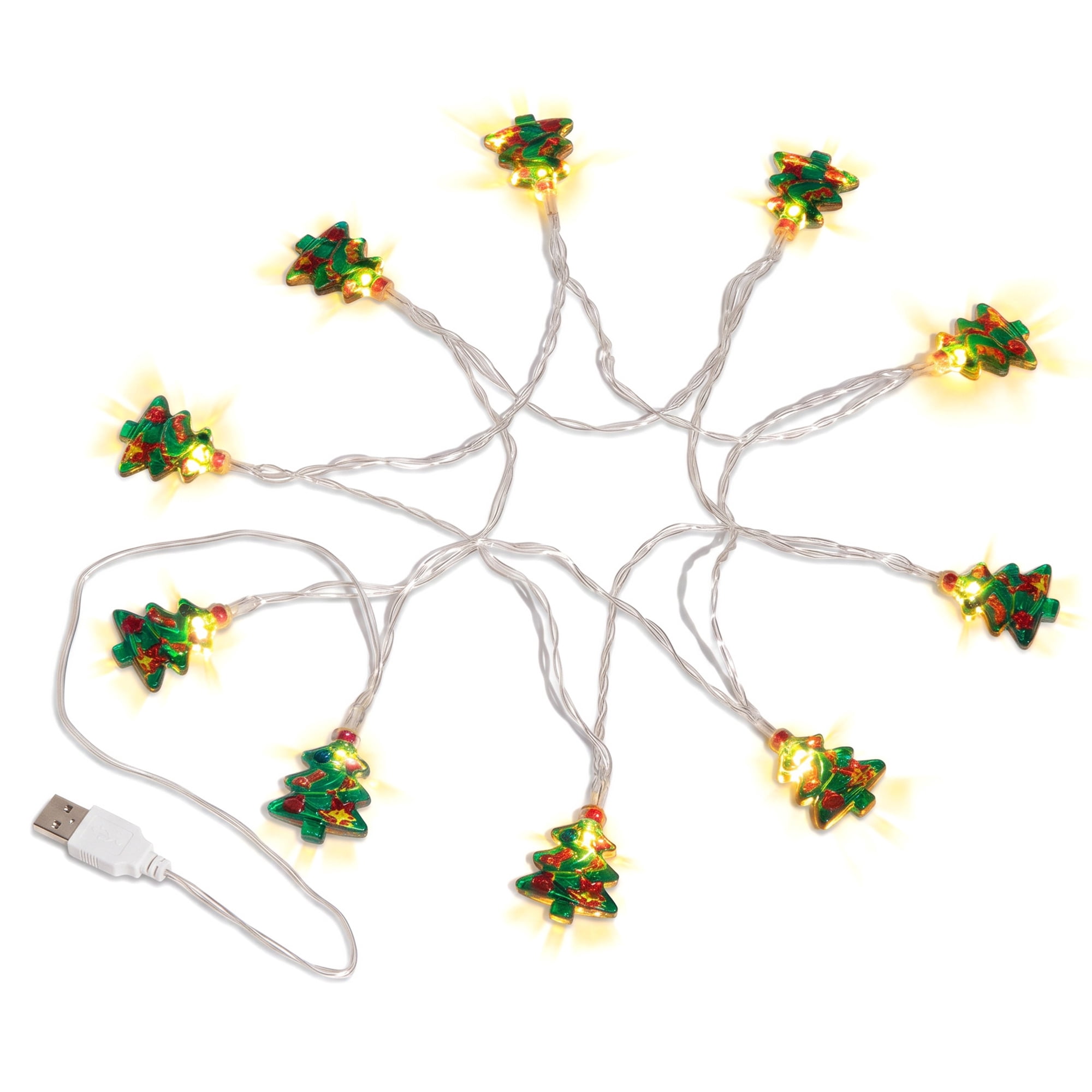 Unique Bargains Fairy Lights for Decor and Festive 6.6 ft Christmas Tree USB Powered