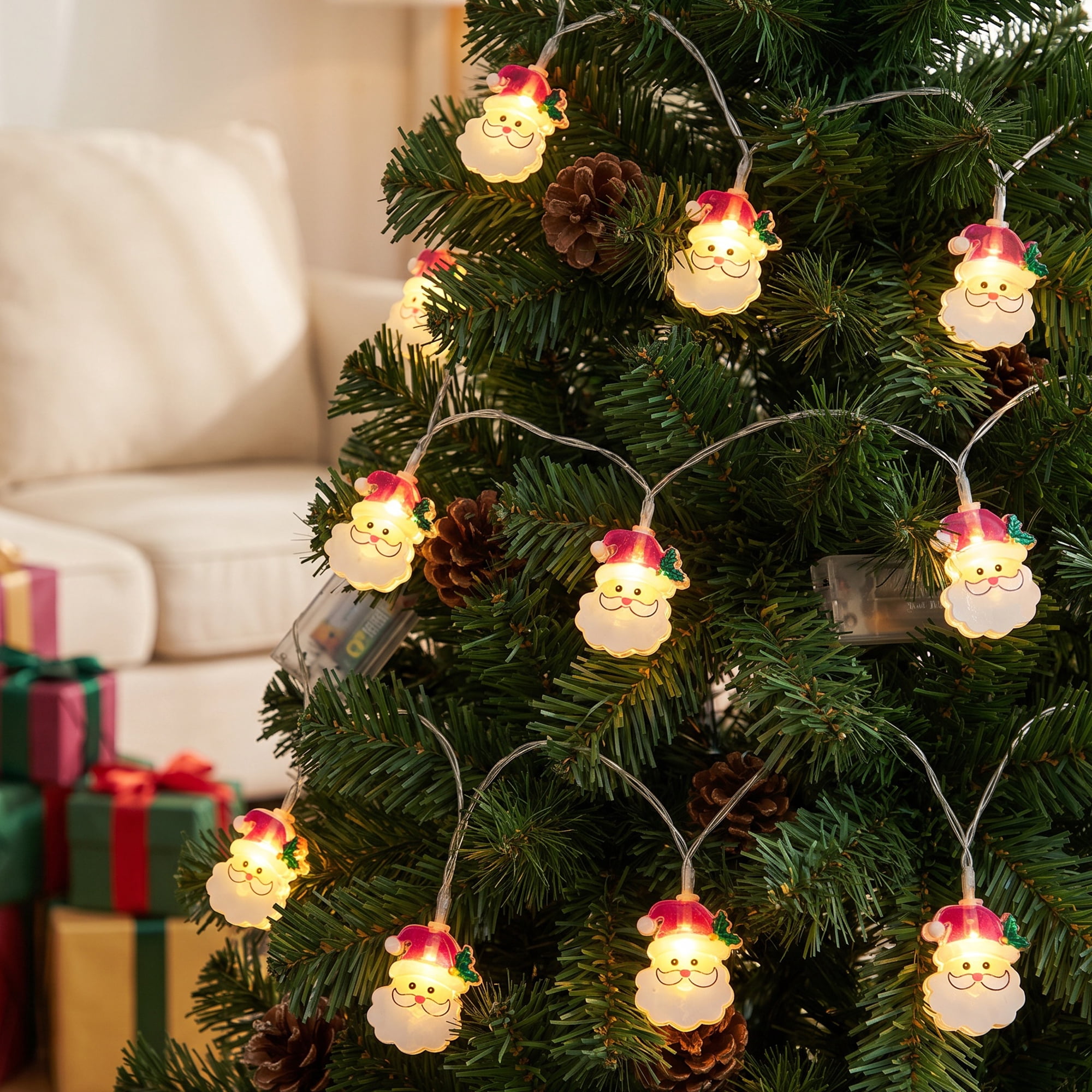 Unique Bargains Fairy Lights for Decor and Festive 6.6 ft Polycolor Battery Operated