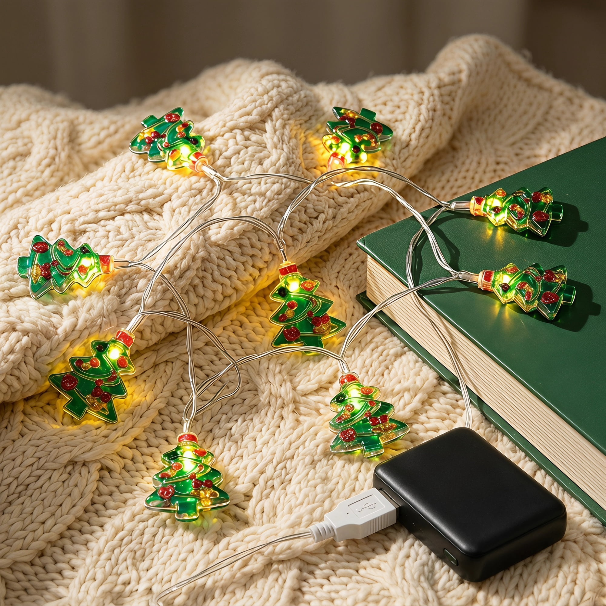Unique Bargains Fairy Lights for Decor and Festive 9.8 ft Christmas Tree USB Powered