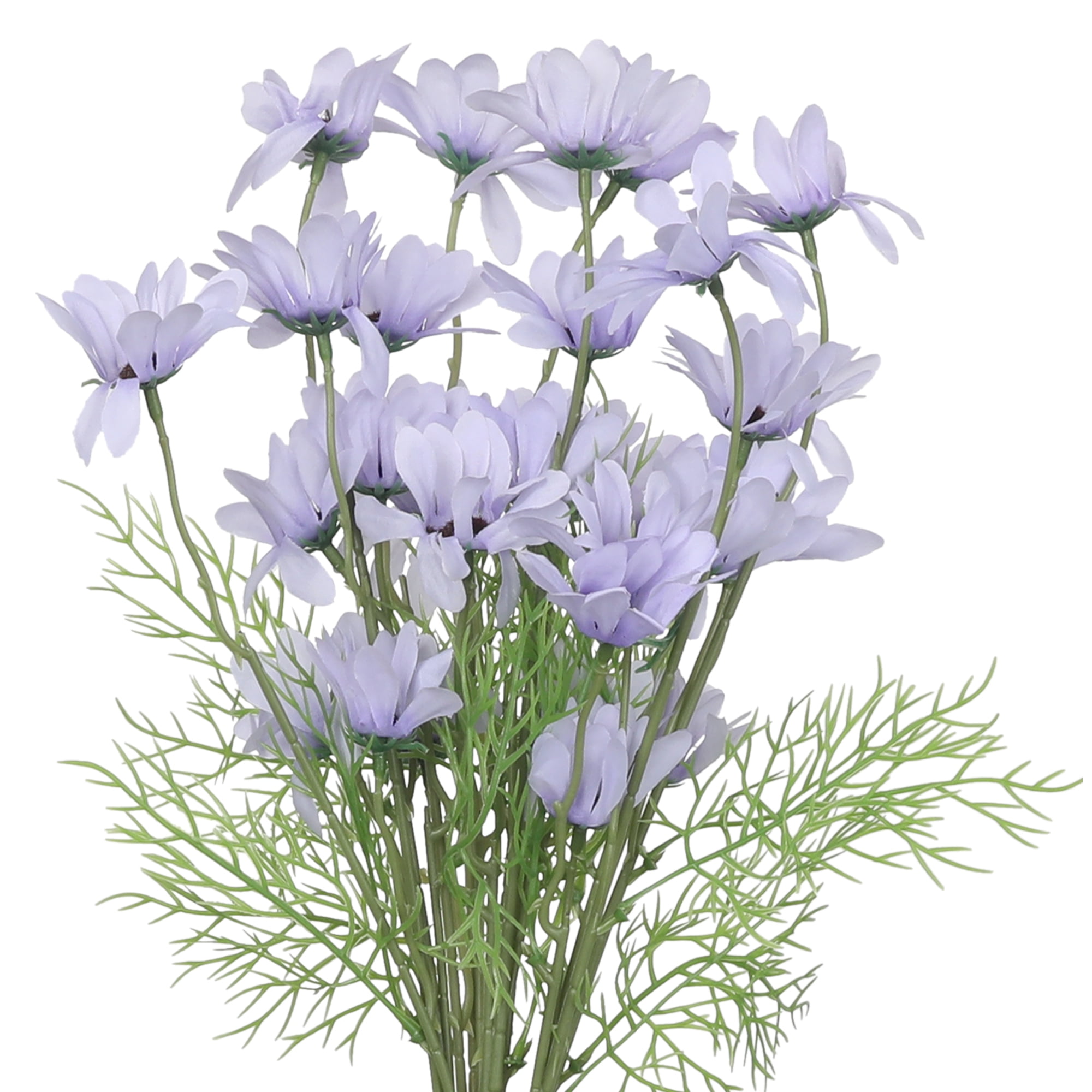 Unique Bargains Fake Daisies Flowers 6 Bundles Artificial Flowers with Stems Purple