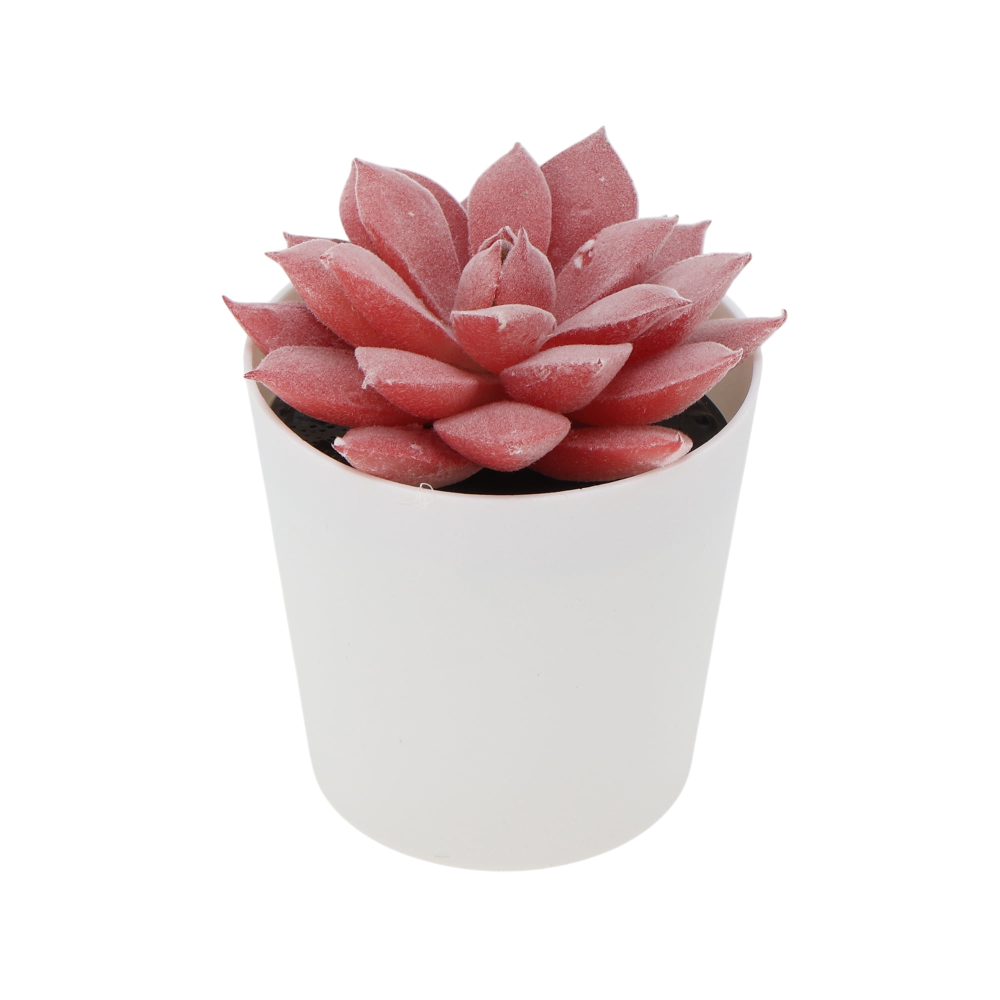Unique Bargains Artificial Succulent Plant Desk Decor Pink