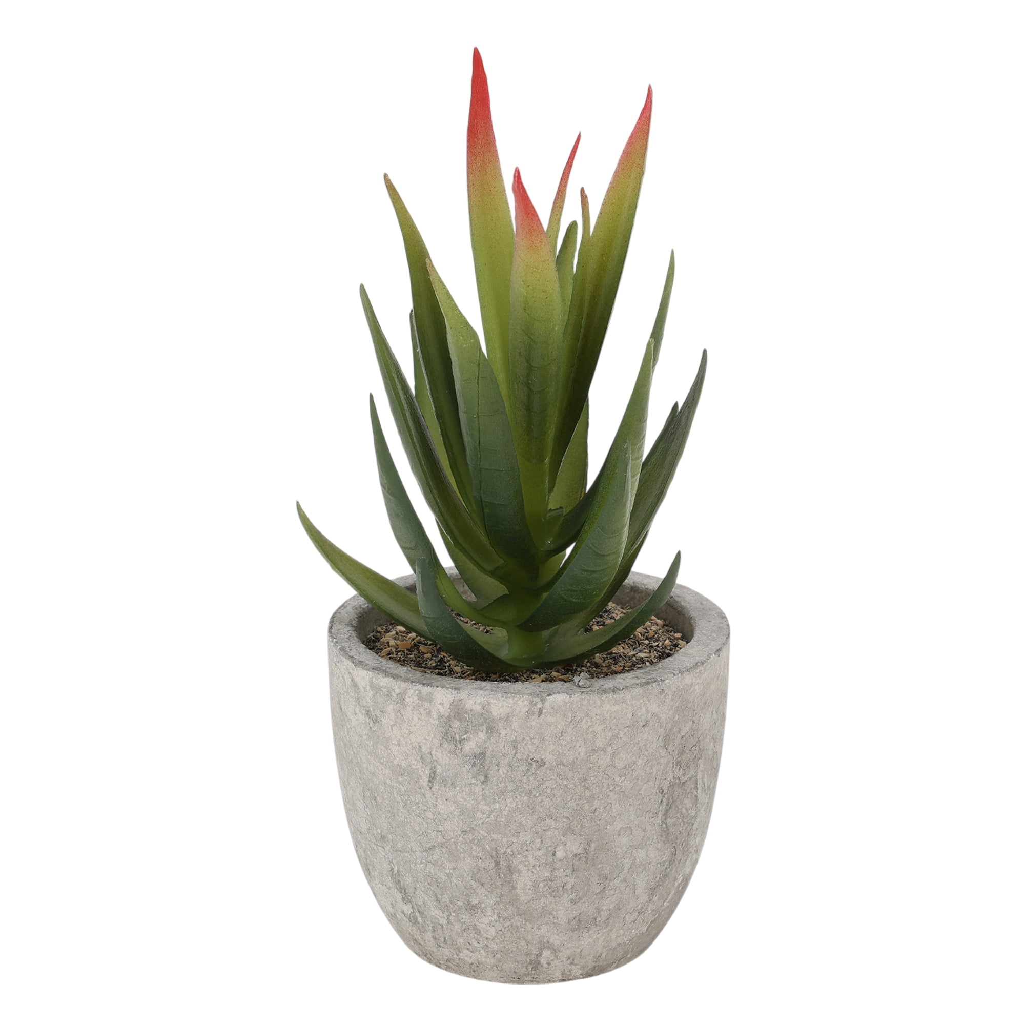 Unique Bargains Fake Succulent Plants Desk Decor Artificial Indoor Plants Olive Green