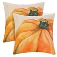 thumbnail image 1 of Unique Bargains Fall Pumpkin Outdoor Home Decorative Throw Pillow Covers (2 Count) Beige-4 18" x 18", 1 of 6