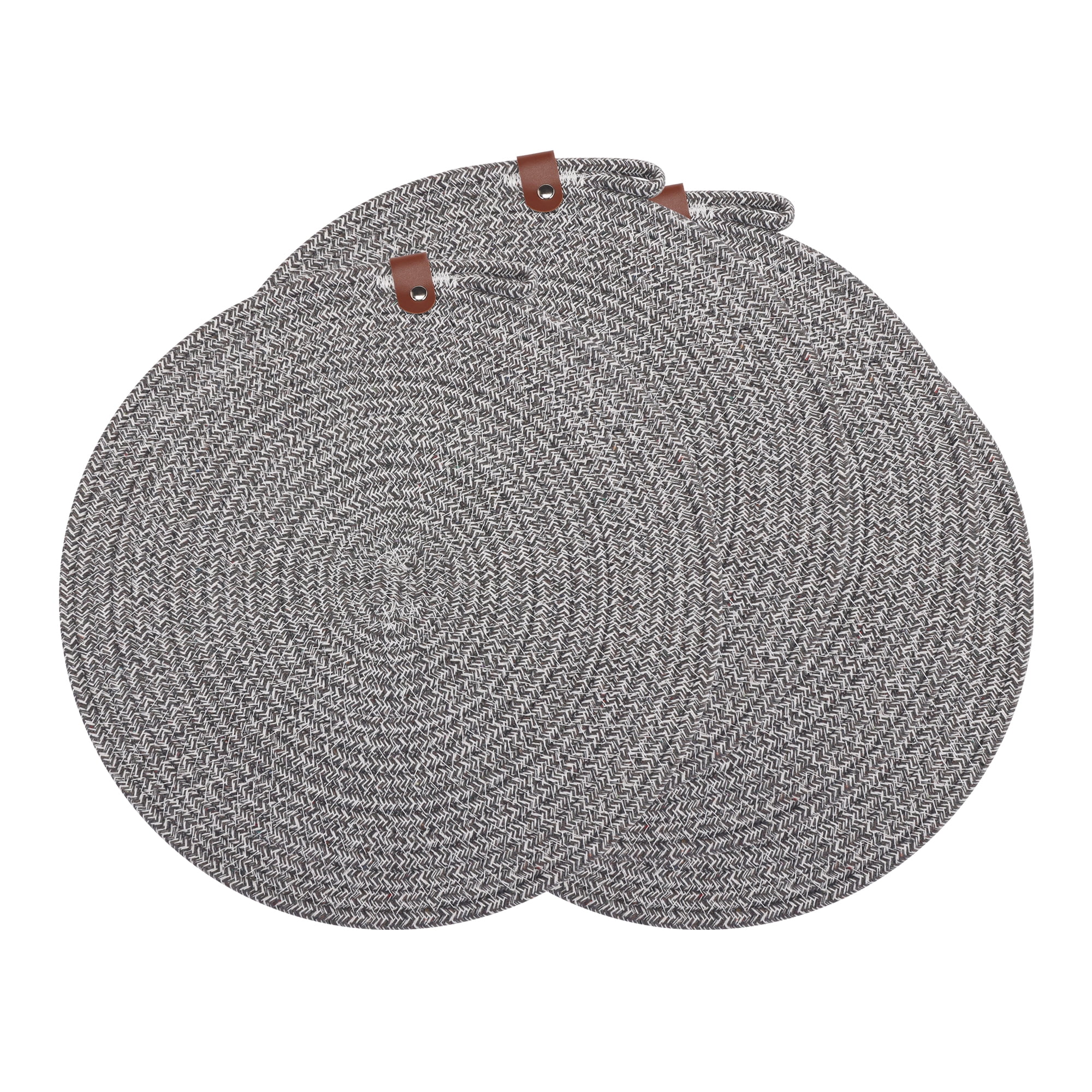 Unique Bargains Farmhouse Placemats 4pcs Gray 13"x13"