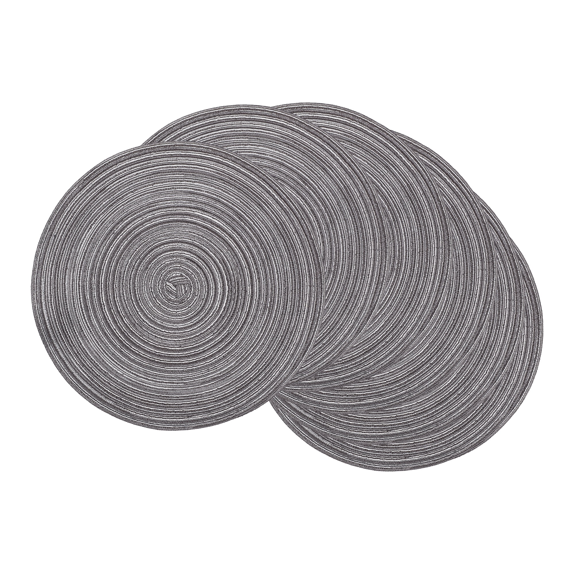 Unique Bargains Farmhouse Placemats Set of 6 Woven Placemats Gray