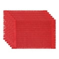 thumbnail image 1 of Unique Bargains Farmhouse Placemats Set of 6 Woven Table Mats for Indoor Dining Red, 1 of 6