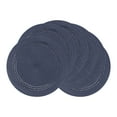 thumbnail image 1 of Unique Bargains Farmhouse Round Placemats Set of 6 Woven Placemats Navy Blue, 1 of 6