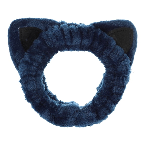 Unique Bargains Fashion Cartoon Cat Ears Headbands for Women 6.30"x5.91" 1 Pc Blue