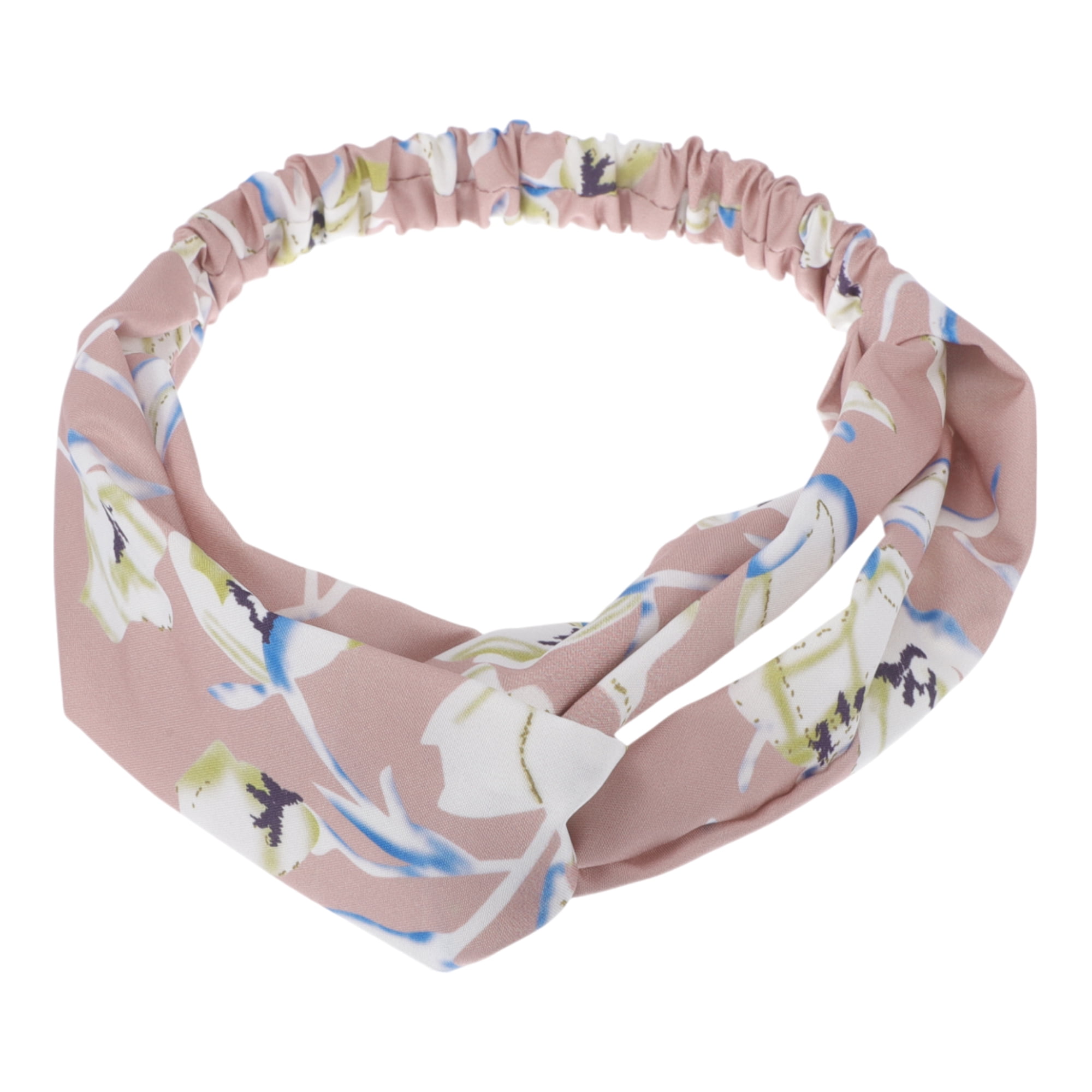 Unique Bargains Fashion Cross Elastic Hairband 1 Pc Pink