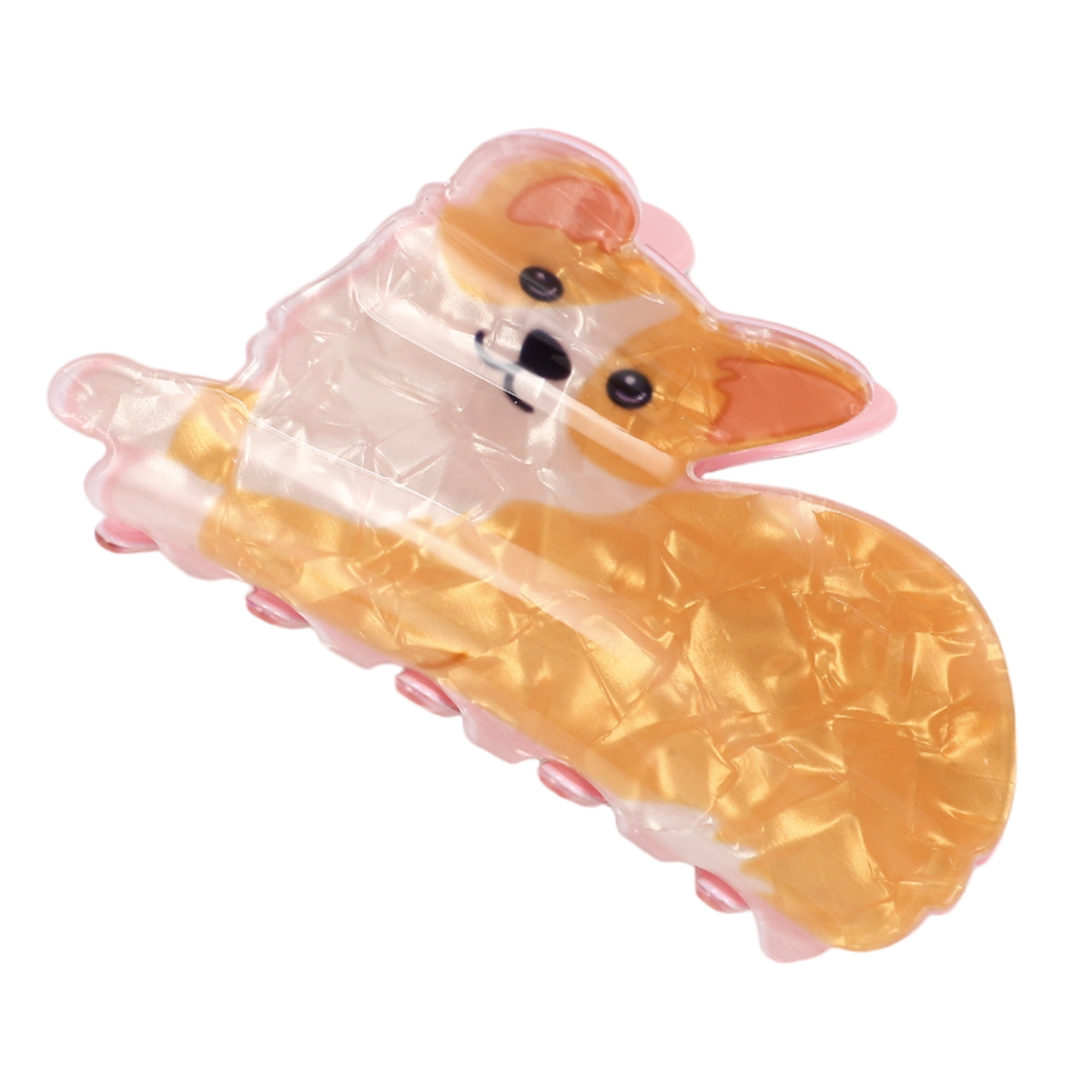 Unique Bargains Fashion Cute Dog Hair Clips Hairdo Clip for Women 3.54"x1.97"x2.36" Orange