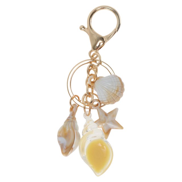 Unique Bargains Fashion Glow-In-The-Dark Conch Handbag Charm Yellow 1 Pc
