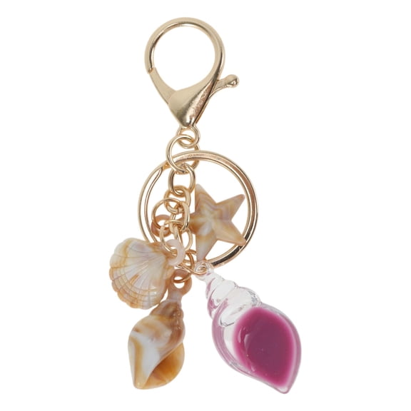 Unique Bargains Fashion Glow-In-The-Dark Conch Handbag Charms Purple, Red 1 Pc