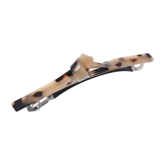 Unique Bargains Fashion Hair Clip Hairdo Clip 1 Pc Beige Black