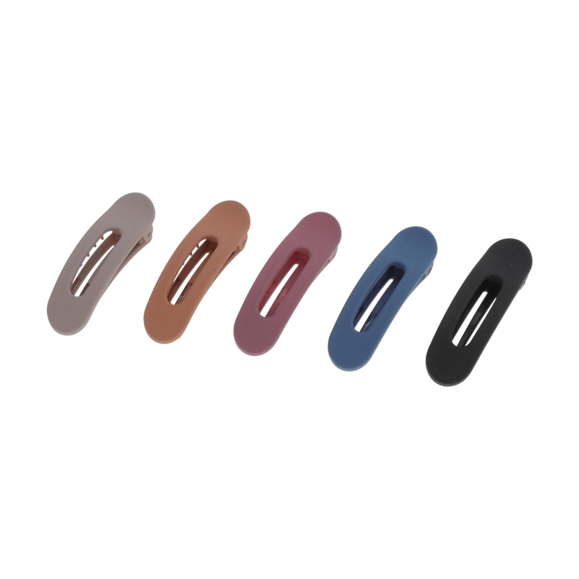 Unique Bargains Fashion Hollow-out Hair Clips Accessories Blue,Gray,Black,Red,Orange 5Pcs